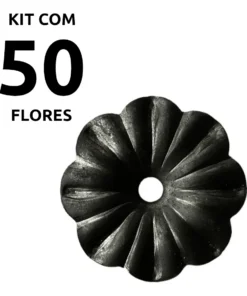 Kit 50 Flores De Ferro Para Serralheria Portão Ponta 65x3mm