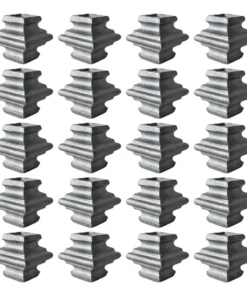 Kit 20 Anuetos Ferro Fundido Portão Serralheria 48x48mm 5/8