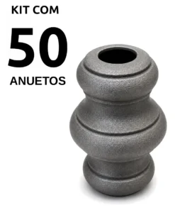 Kit 50 Anueto Borchie Redondo De Ferro Fundido 68x45mm 5/8