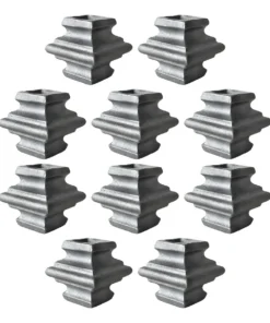 Kit 10 Anuetos Ferro Fundido Portão Serralheria 48x48mm 5/8