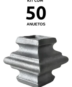 Kit 50 Anuetos De Ferro Fundido Para Serralheria 48x48mm 5/8
